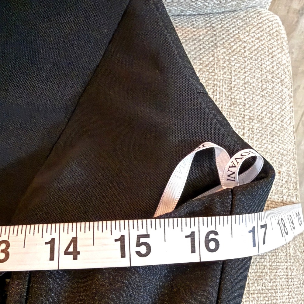 Jovani Black Halter Neck Beaded High Slit Prom Evening Gown Size 8 - Picture 7 of 14